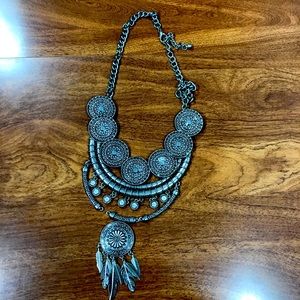 Beautiful Silver Boho Necklace!
